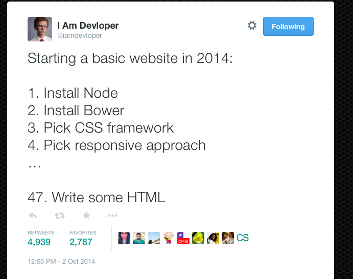 install node; install bower...